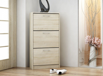 Kabinet këpucësh Topeshop PAULA, 3 ndarje, Sonoma Oak
