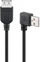 Kabllo zgjatuese USB Wentronic Goobay 95701, USB 2.0 Type A mashkull në 90°, 0.15 m, e zezë