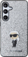 Mbrojtëse telefoni Karl Lagerfeld Ikonik Logo Metal Pin për Samsung S24 Plus, me shkëlqim, argjend