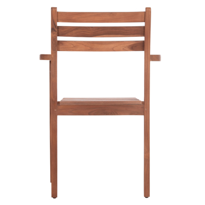 Karrige me mbështetëse Kempo HM6358, dru teak, 58x58.5x88 cm, ngjyrë natyrale