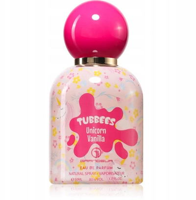 Parfum unisex Grandeur Tubbees Unicorn Vanilla, Eau de Parfum, 50 ml, rozë shumëngjyrësh