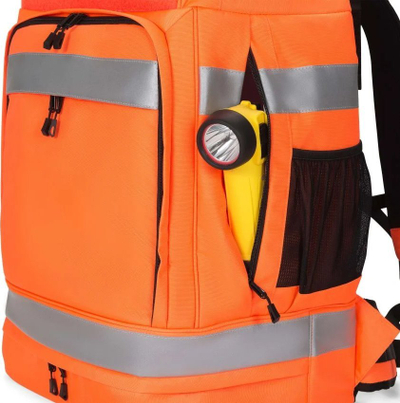Çantë shpine për hiking Dicota HI-VIS, 65 L, portokalli