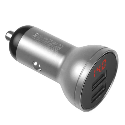 Karikues makine Baseus Digital Display CCBX-0S, 2x USB, 4.8A, argjendt