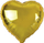 Balon dekorativ GoDan Heart, folie, 45 cm, i artë