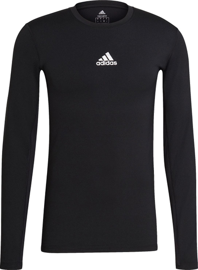 Bluzë kompresuese adidas TechFit GU7339, me mëngë t'gjata, për burra, e zezë