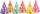 Kapela feste PartyDeco Hats Dots, 16 cm, set me 6 copë, shumëngjyrëshe