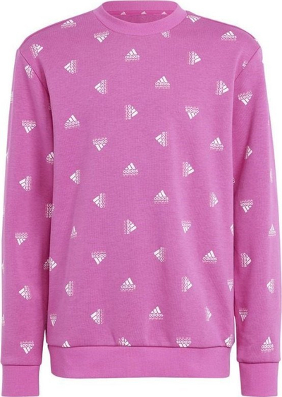 Bluzë sport Adidas Bluv Swt Jr IC5573, për vajza, me print logo, rozë