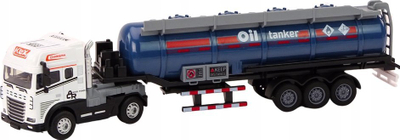 Kamion lodër cisternë Fuel Tank Truck TIR, shkalla 1:24, tinguj dhe drita, i bardhë