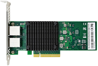 Kartë rrjeti Microconnect X710T2L, PCIe x8, gigabit, e gjelbër