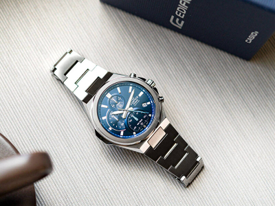 Orë për meshkuj Casio Edifice EFB-700D-2AVUEF (198), e argjendtë/kaltër