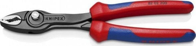 Darë dyshe Knipex Double Clamping, 200mm, doreza plastike, të zeza
