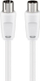 Kabllo antene Setty, 80 dB, dyfishe e blindume, e bardhe