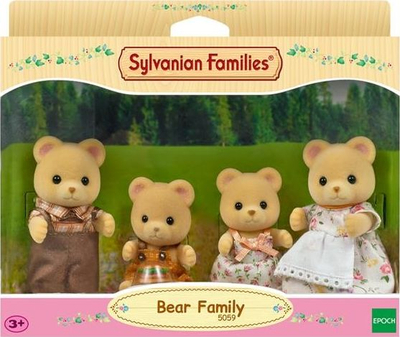 Set lodrash Sylvanian Families Bear Family, familje arinjsh, 4 figurina, shumëngjyrëshe