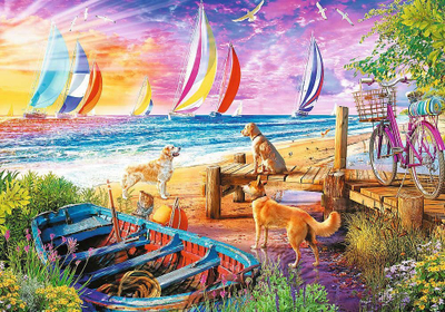 Puzzle Trefl View of Sailboats, 1000 copë, Unlimited Fit