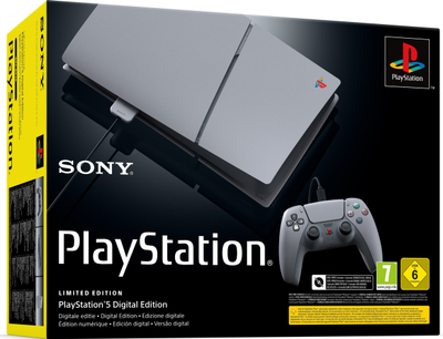 Konzola Sony PlayStation 5 Digital Slim, издание 30 години, 1TB SSD, бела