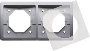 Kornizë dyfishe hermetike Kontakt-Simon Basic Standard BMR2B/21, IP44, inox