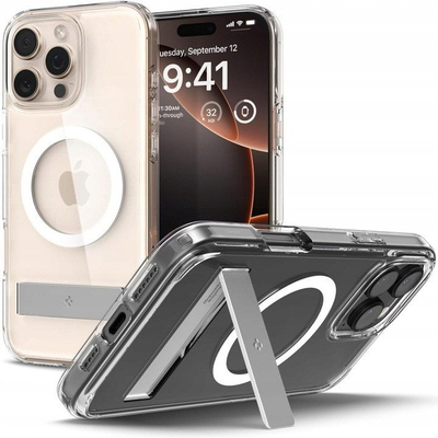 Kapak telefoni Spigen Ultra Hybrid S MagFit për iPhone 16 Pro 6.3", transparent, me magnet MagSafe