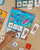 Loja edukative Puedo Habitat Bingo Matching Game, 28 figura, 4 karta, shumëngjyrëshe
