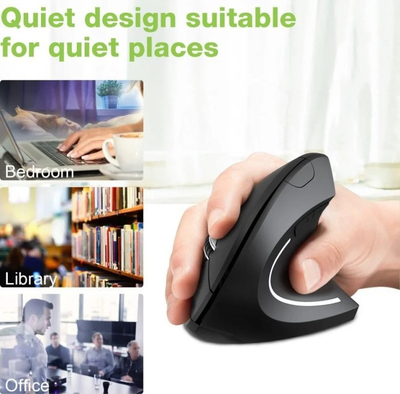 Maus wireless Techly IM 1200-VM-B, 1600 DPI, 7 butona, i zi