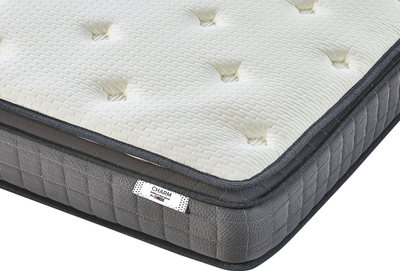 Dyshek Beliani CHARM Memory Foam, 90x200 cm, fortësi e mesme, gri me të bardhë