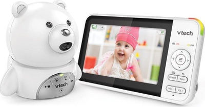 Бебифон Vtech BM5150, екран 5\", двонасочна комуникација, бел
