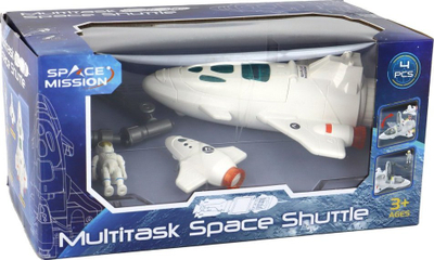 Set lodrash raketë Leantoys Space Rocket, 4 copë, me drita dhe tinguj