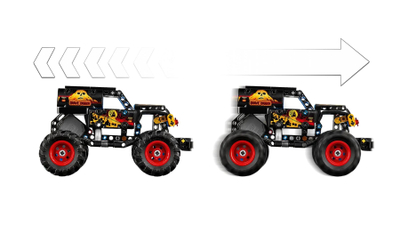 Set lodër Lego Technic Monster Jam Grave Digger 42219, mekanizëm pull back, për fëmijë 7+