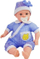Kukull bebe Lean Sport Baby, 45cm, me zëra, me rroba blu