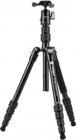 Tripod për kamerë Fotopro 58, alumin, kokë sferike, 8 kg, i zi