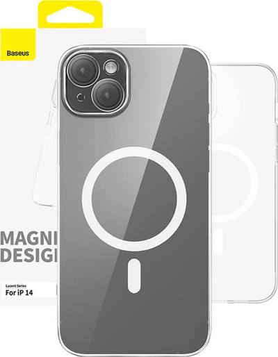 Kuti mbrojtëse Baseus OS Lucent MagSafe për iPhone 14, plastike e fortë, transparente