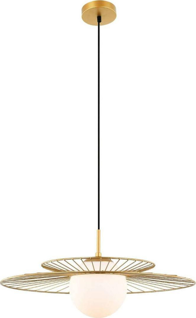 Llambadar varëse Netlighting Modern, 1xE27, metal, ar me abazhur të bardhë