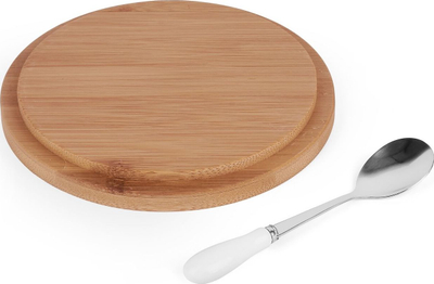 Enë sheqeri Konighoffer, porcelani 350 ml, me kapak dhe lugë, e bardhë