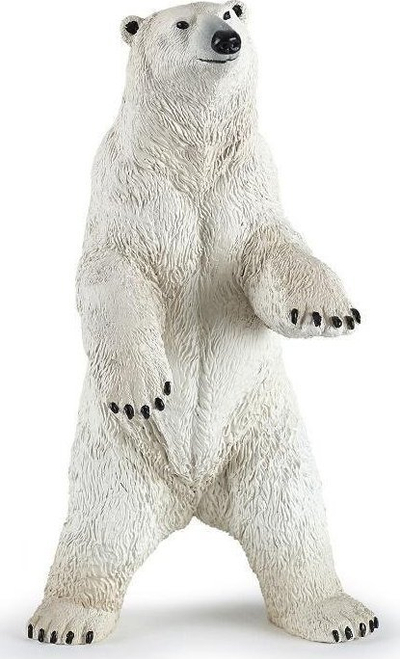 Figurë lodër Papo Standing Polar Bear, 14cm, e bardhë