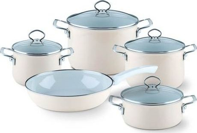Set tenxheresh Riess Avorio 0558-11, 5 pjesë, për induksion, avorio e çelur