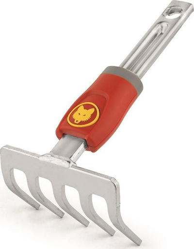 Grabuja kopshti Wolf Garten Multi-Change 8cm, për punë të imëta, e kuqe