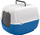 WC për mace Prima Toilet, 39.5x52.5x38cm, me kapak, blu e bardhë
