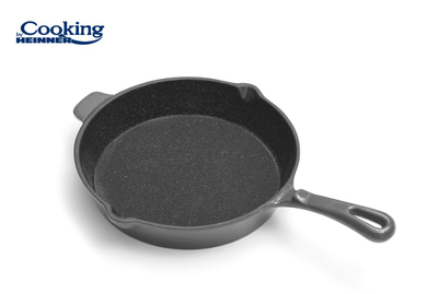 Tigan mermeri Heinner Marble Frying Pan, 26 cm, gize e emaluar, gri