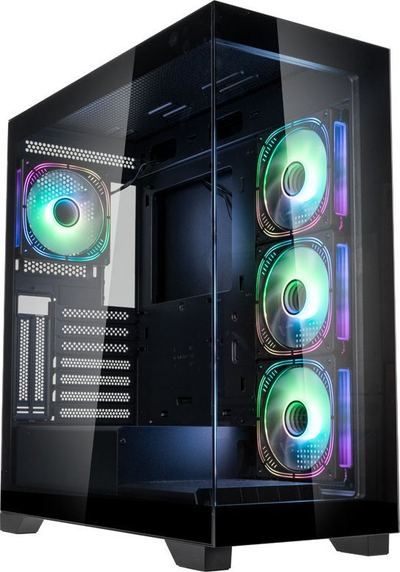 Куќиште за компјутер Kolink Unity Peak ARGB, Црна, Midi Tower