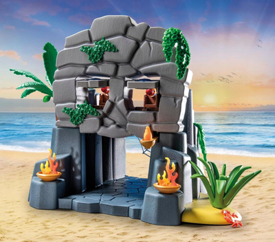 Lodër ndërtuese Playmobil Pirates 71531 Skull Island, set me piratë, 78 copa, shumëngjyrëshe