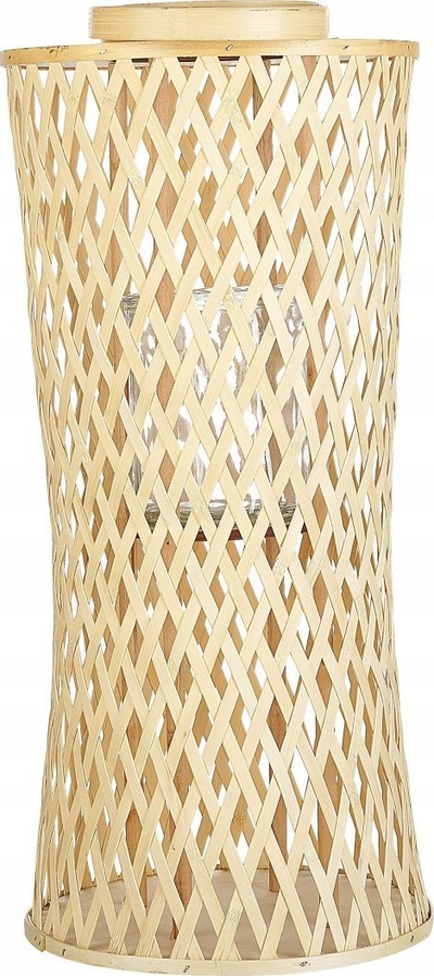 Fener dekorativ Beliani Mactan, bambu, 58 cm, ngjyrë natyrale