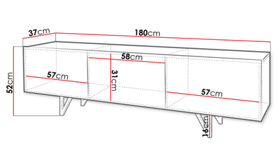 Komodë për TV 180 Nivotis 01 (180 x 52 x 37)