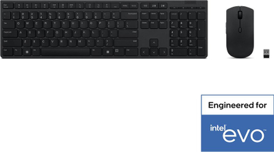Set tastiere dhe mausi Lenovo Professional, pa tela, Bluetooth 2.4GHz, gri