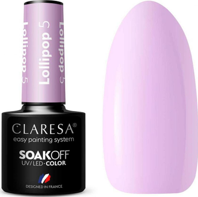 Vernis hibrid për thonj Claresa Lollipop 5, 5g, pastel, rozë