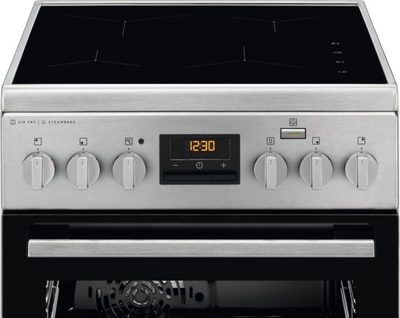 Shporet me induksion Electrolux LKI564201X, me furrë elektrike me ventilator, inoks