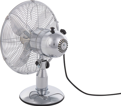 Ventilator tavoline Wensum Silver, 3 shpejtësi, metalik, ngjyrë argjendi
