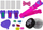 Сет за боење коса LeanToys Hair Set Colorful Chalk, аксесоари за фризерство, разновидни бои