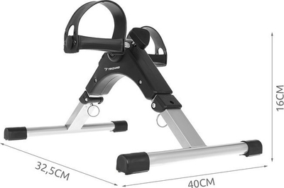 Pedalier fitness me ekran LCD, rezistencë magnetike, i palosshëm, i zi