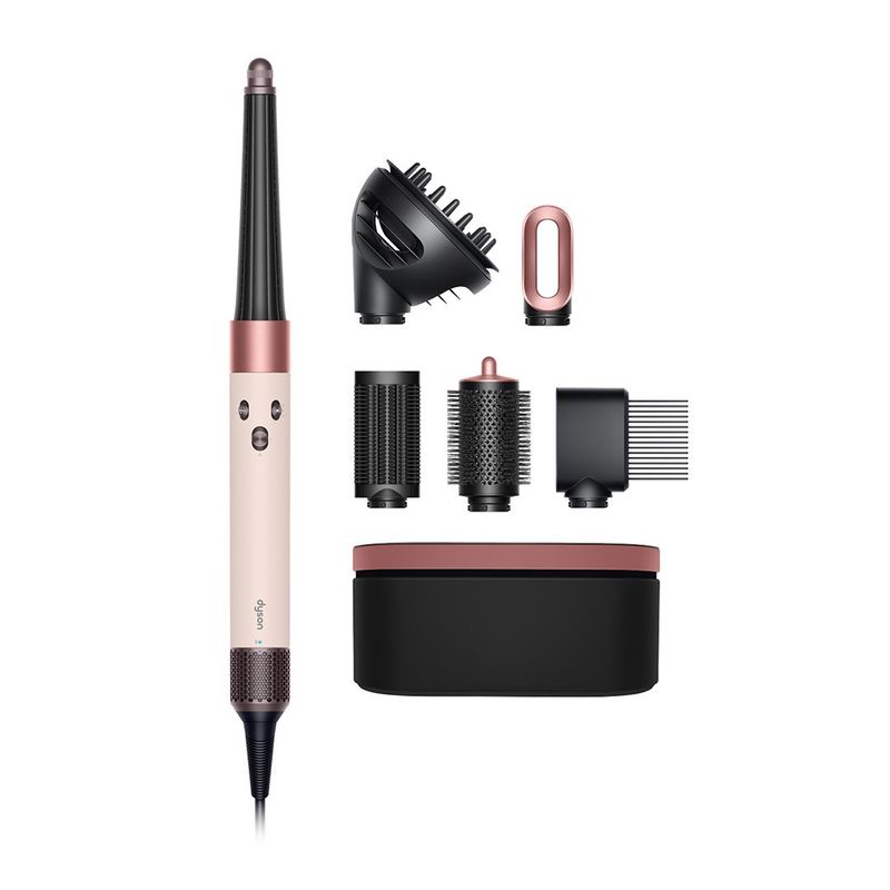 Tharëse dhe lokonues flokësh Dyson Curly+Coily, multistyler me jonizim, rozë pastel