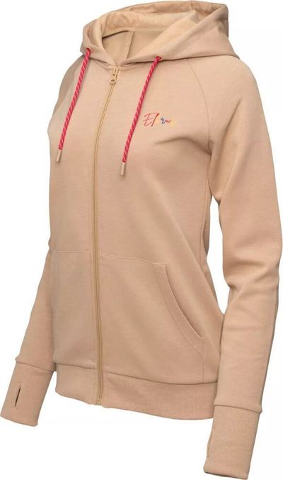 Bluza Elbrus Runa II Sweatshirt W, poliester pambuk, me zinxhir të plotë, bezhë