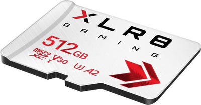 Мемориска картичка microSD PNY XLR8 Gaming, 512GB, UHS I A2, бела